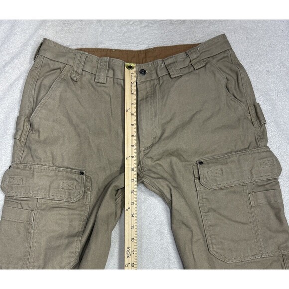 Duluth Trading Relaxed Fit Cargo Carpenter Pants Mens 38x32 Canvas Work Utility - Picture 6 of 9